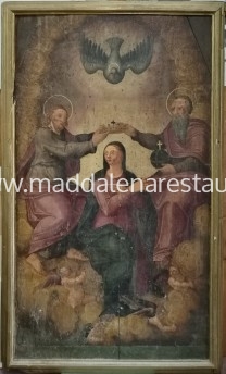 Restauro conservativo dipinto su tavola raffigurante  “L’ Incoronazione di Maria con la SS. Trinità”  che si venera nella Chiesa di  S. M. Assunta in Volturino FG